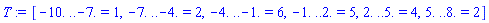 [HFloat(-10.0) .. HFloat(-7.0) = 1, HFloat(-7.0) .. HFloat(-4.0) = 2, HFloat(-4.0) .. HFloat(-1.0) = 6, HFloat(-1.0) .. HFloat(2.0) = 5, HFloat(2.0) .. HFloat(5.0) = 4, HFloat(5.0) .. HFloat(8.0) = 2]