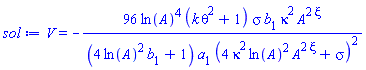 V(xi) = -96*ln(A)^4*(k*theta^2+1)*sigma*b[1]*kappa^2*A^(2*xi)/((4*ln(A)^2*b[1]+1)*a[1]*(4*kappa^2*ln(A)^2*A^(2*xi)+sigma)^2)