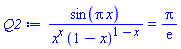 sin(Pi*x)/(x^x*(1-x)^(1-x)) = Pi/exp(1)