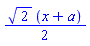 (1/2)*2^(1/2)*(x+a)