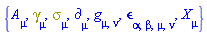 {A[mu], Physics:-Dgamma[mu], Physics:-Psigma[mu], Physics:-d_[mu], Physics:-g_[mu, nu], Physics:-LeviCivita[alpha, beta, mu, nu], Physics:-SpaceTimeVector[mu](X)}