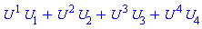 U[1]*U[`~1`]+U[2]*U[`~2`]+U[3]*U[`~3`]+U[4]*U[`~4`]
