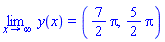 limit(y(x), x = infinity) = ((7/2)*Pi, (5/2)*Pi)