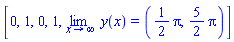 [0, 1, 0, 1, limit(y(x), x = infinity) = ((1/2)*Pi, (5/2)*Pi)]