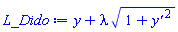 y(x)+lambda*(1+(diff(y(x), x))^2)^(1/2)