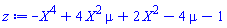 -X^4+4*X^2*mu+2*X^2-4*mu-1