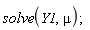 solve(Y1, mu)