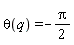 theta(q) = -(1/2)*Pi