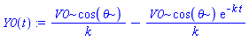Y0(t) := V0*cos(theta)/k-V0*cos(theta)*exp(-k*t)/k