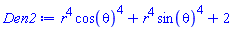 r^4*cos(theta)^4+r^4*sin(theta)^4+2