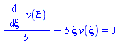 (1/5)*(diff(v(xi), xi))+5*xi*v(xi) = 0