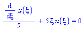 (1/5)*(diff(u(xi), xi))+5*xi*u(xi) = 0