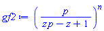 (p/(p*z-z+1))^n