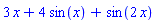 3*x+4*sin(x)+sin(2*x)
