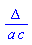 Delta/(a*c)