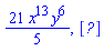 (21/5)*x^13*y^6, Matrix(%id = 36893491013335203700)