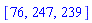 [76, 247, 239]