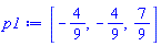 [-4/9, -4/9, 7/9]